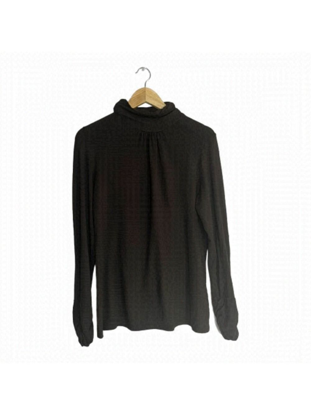 𝅺CLEO Brown Turtleneck Ruched Sleeves size L